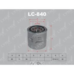 Фильтр масляный для SUBARU Impreza LYNXauto LC-840