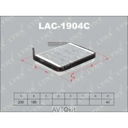 Фильтр салонный для LADA 2110 LYNXauto LAC-1904C