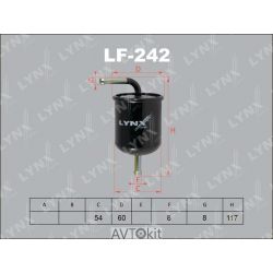 Фильтр топливный для INFINITI LYNXauto LF-242