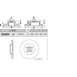 Диск тормозной передний для URBAN CRUISER(NCP11) SANGSIN HI-Q SD4001