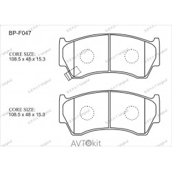 Передние тормозные колодки GERAT BP-F047 для Nissan