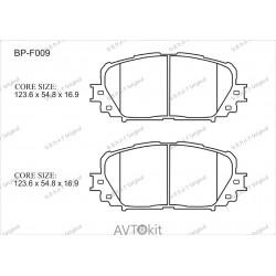 Передние тормозные колодки GERAT BP-F009 для Toyota