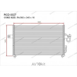 Радиатор кондиционера для Hyundai GERAT RCD-0027