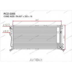 Радиатор кондиционера для Mitsubishi GERAT RCD-0065
