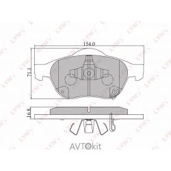 Колодки тормозные передние для TOYOTA Avensis LYNXauto BD-7545