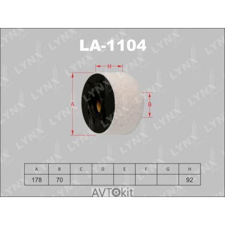 Фильтр воздушный для BMW 3 LYNXauto LA-1104