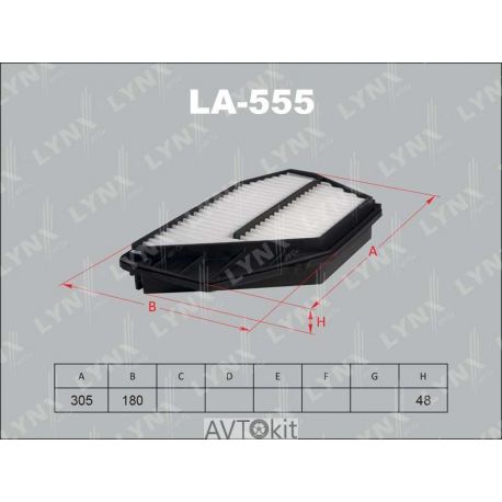 Фильтр воздушный для HONDA Accord LYNXauto LA-555