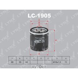 Фильтр масляный для CHEVROLET LYNXauto LC-1905