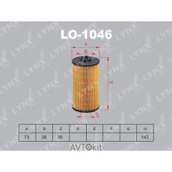 Фильтр масляный для AUDI S4 LYNXauto LO-1046