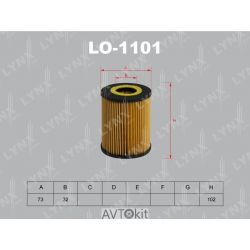 Фильтр масляный для BMW 5 LYNXauto LO-1101