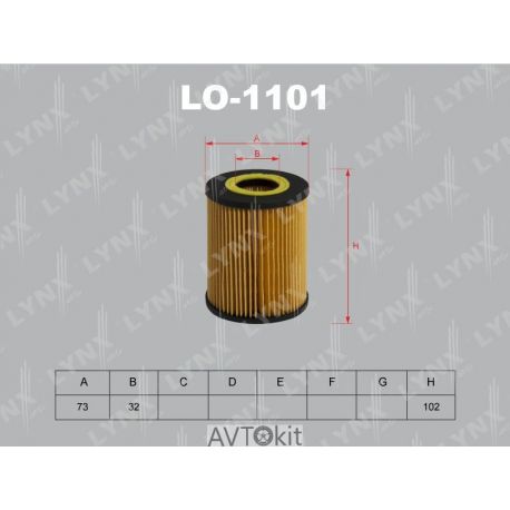 Фильтр масляный для BMW 5 LYNXauto LO-1101