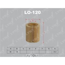 Фильтр масляный для LEXUS GS300/450h LYNXauto LO-120