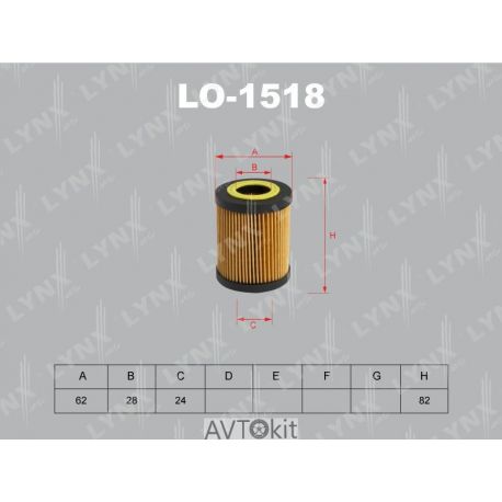 Фильтр масляный для CADILLAC LYNXauto LO-1518