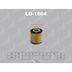 Фильтр масляный для VOLVO S40 LYNXauto LO-1604