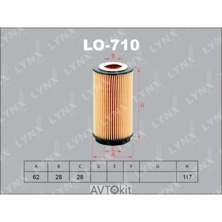 Фильтр масляный для HYUNDAI LYNXauto LO-710