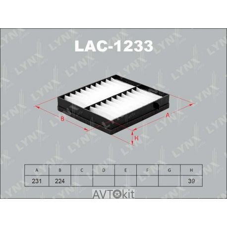 Фильтр салонный для MERCEDES LYNXauto LAC-1233