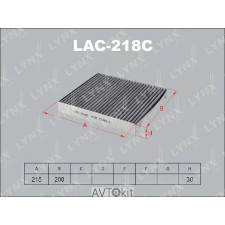 Фильтр салонный (новый номер LAC-206C) для NISSAN Murano LYNXauto LAC-218C