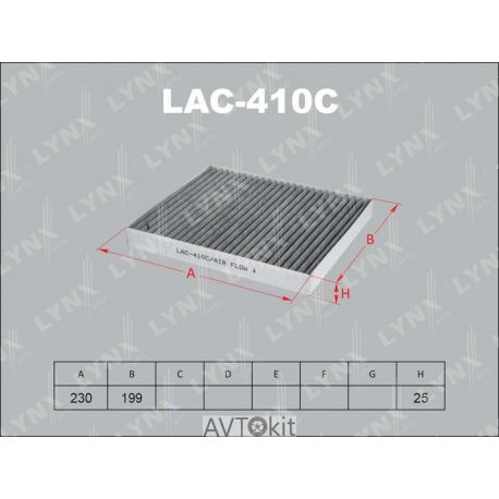 Фильтр салонный для MAZDA 6 LYNXauto LAC-410C