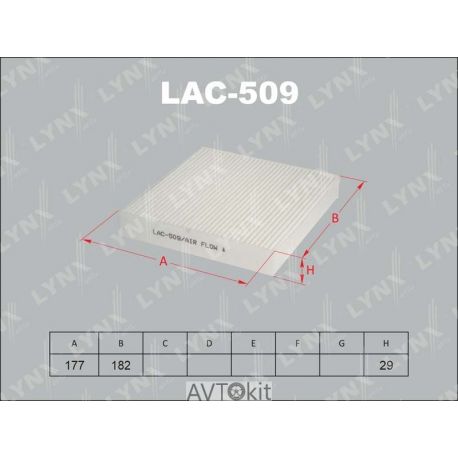 Фильтр салонный для HONDA Fit LYNXauto LAC-509