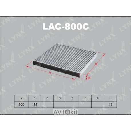 Фильтр салонный для SUBARU Legacy LYNXauto LAC-800C