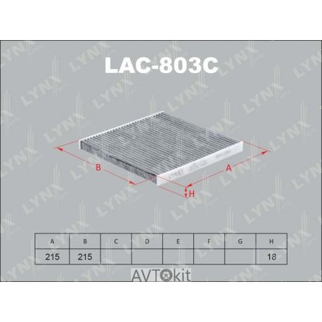 Фильтр салонный для SUBARU Legacy LYNXauto LAC-803C
