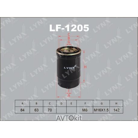 Фильтр топливный для HYUNDAI LYNXauto LF-1205