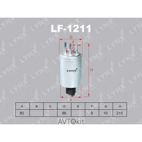 Фильтр топливный для SSANGYONG LYNXauto LF-1211