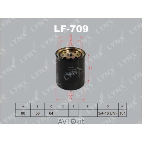 Фильтр топливный для TOYOTA Land LYNXauto LF-709