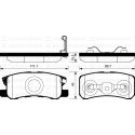 Колодки тормозные задние для MITSUBISHI Outlander XL SANGSIN HI-Q SP2076