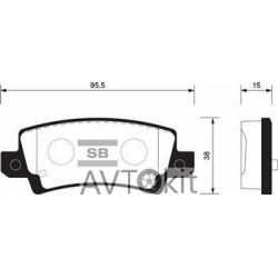 Колодки тормозные задние для TOYOTA Corolla SANGSIN HI-Q SP1503