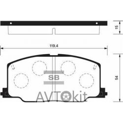 Колодки тормозные передние для Toyota Camry SANGSIN HI-Q SP1436