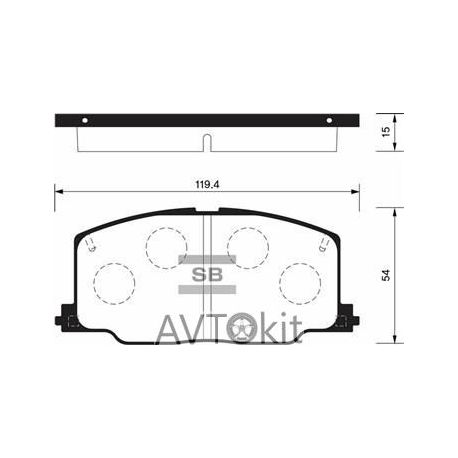 Колодки тормозные передние для Toyota Camry SANGSIN HI-Q SP1436