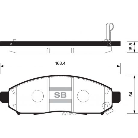 Колодки тормозные передние SP1460 для NISSAN FRONTIER SANGSIN HI-Q SP1460