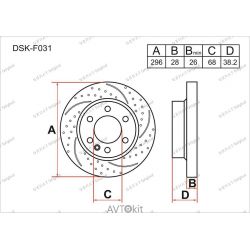 Передние тормозные диски для Nissan GERAT DSK-F031