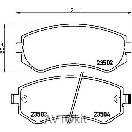 Тормозные колодки, задние для NISSAN, SCANIA TEXTAR 2350201