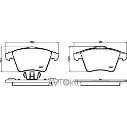 Тормозные колодки, передние для VW TEXTAR 2374701