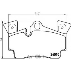 Тормозные колодки, задние для AUDI, CITROEN, PORSCHE TEXTAR 2401001