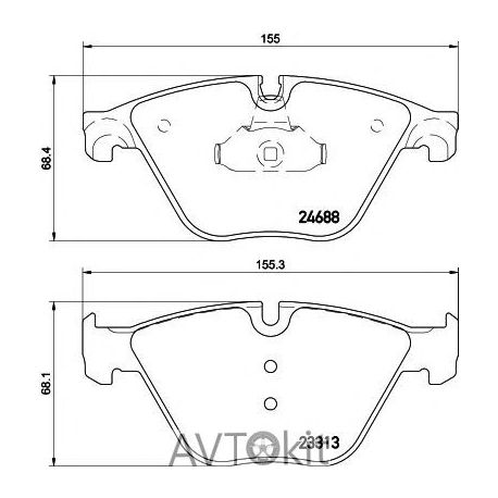 Тормозные колодки, передние для BMW, HYUNDAI TEXTAR 2468801