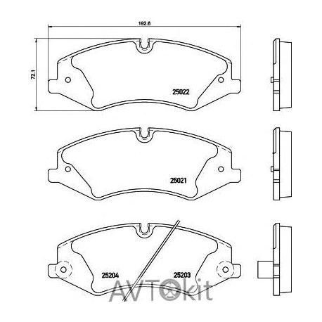 Тормозные колодки, передние для AUDI, BMW, DAIHATSU TEXTAR 2502201