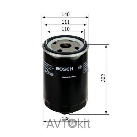 Масляный фильтр (накручивающийся) для DAF BOSCH 0451403208