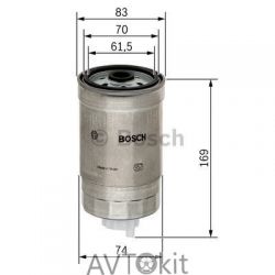 Топливный фильтр для ALFA ROMEO, FIAT, HYUNDAI BOSCH 1457434198