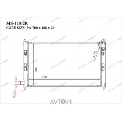 Радиатор охлаждения двигателя GERAT MS-118/2R для Citroёn,Mitsubishi,Peugeot