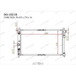 Радиатор охлаждения двигателя GERAT DO-102/1R для Daewoo