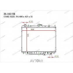 Радиатор охлаждения двигателя GERAT IS-102/3R для Isuzu,Opel