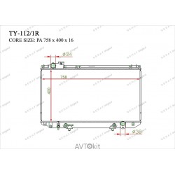 Радиатор охлаждения двигателя GERAT TY-112/1R для Lexus,Toyota