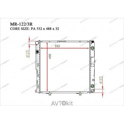 Радиатор охлаждения двигателя GERAT MR-122/3R для Mercedes