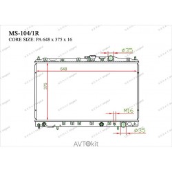 Радиатор охлаждения двигателя GERAT MS-104/1R для Mitsubishi