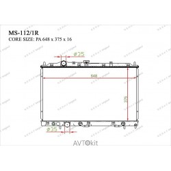 Радиатор охлаждения двигателя GERAT MS-112/1R для Mitsubishi