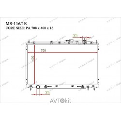 Радиатор охлаждения двигателя GERAT MS-116/1R для Mitsubishi