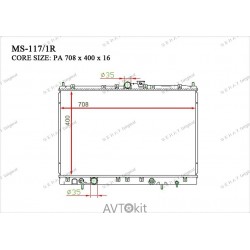 Радиатор охлаждения двигателя GERAT MS-117/1R для Mitsubishi